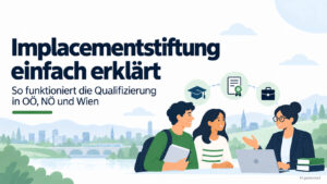 Implacementstiftung einfach erklärt: Qualifizierung für einen konkreten Arbeitsplatz in Oberösterreich, Niederösterreich und Wien.
